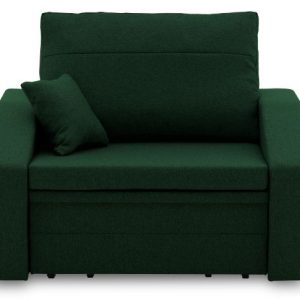 Nowość. mały fotel vertico 80 cm w butelkowej zieleni – super cena