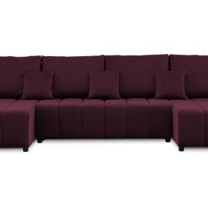 Nowość: śliwkowy narożnik modena u z funkcją spania w super cenie