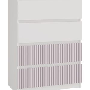 Nowość. komoda malwa 4 szuflady 70x40x97 cm biało-różowa super cena