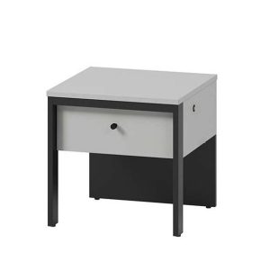 Szafka nocna cozy 40x40x40 cm czarna/szara mat - nowość w super cenie