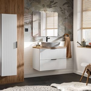 Nowość. biały zestaw łazienkowy adel z lustrem w super cenie