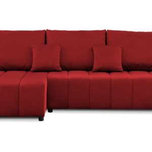 Nowość: rozkładany narożnik Modena 237 cm czerwony w super cenie