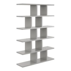 Nowość. regał biblioteczka 70x101 cm szary mat – super cena