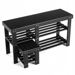 Nowość. Bambusowa szafka na buty 2w1 z siedziskiem w super cenie