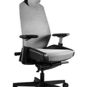 Nowość. super cena: ronin mesh – biało-szary fotel biurowy obrotowy