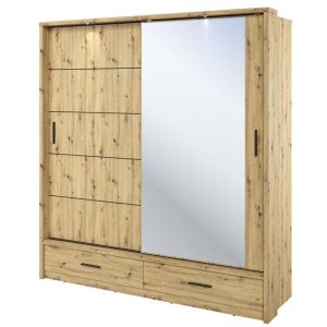 Nowość. szafa arti 200 cm z lustrem i led w super cenie