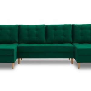 Nowość. Lena U duży narożnik 300x149, butelkowa zieleń, super cena