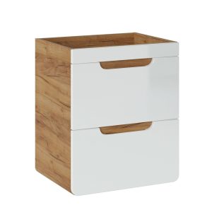 Nowość. szafka aruba 50 cm biel/dąb połysk – super cena