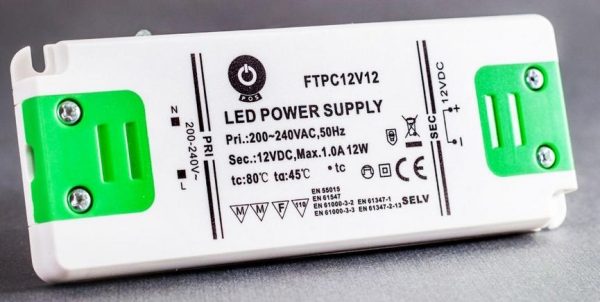 Zasilacz LED 20W - FTPC wewnętrzny - 12V