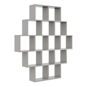 Nowość. modern szary regał wiszący 120x18x136 cm w super cenie