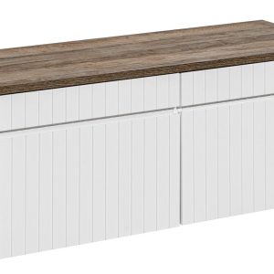 Nowość. blat iconic 120 cm do szafki pod umywalkę, biały mat – super cena