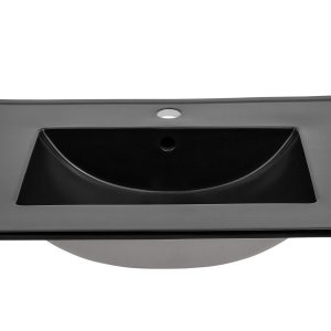 Nowość. Czarny zlew Lava 81x46 - umywalka łazienkowa w super cenie