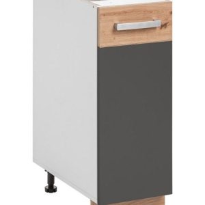Nowość. dolna szafka ava 30 cm grafit+dąb artisan, hit cenowy