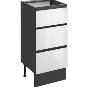 Nowość. szafka dalia 40 cm biało-grafitowa z szufladami w super cenie