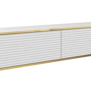 Nowość. oris biała szafka rtv wisząca z ryflowanym frontem w super cenie