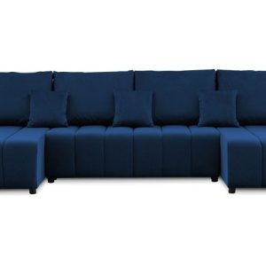 Nowość. super cena – narożnik modena u z funkcją spania, granatowy