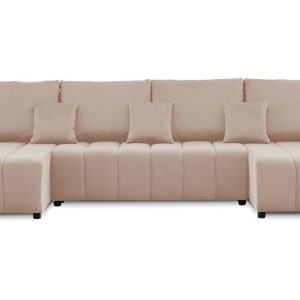 Narożnik modena u beżowy z funkcją spania – nowość w super cenie