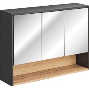 Nowość. szafka z lustrem borneo 100 cm grafit artisan - super cena