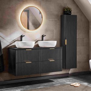 Nowość. czarny matowy zestaw łazienkowy adel 7el w super cenie