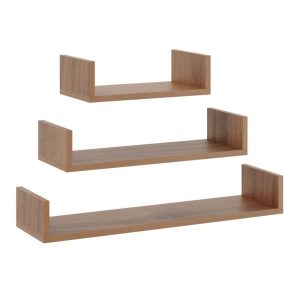 Nowość. Zestaw 3 półek ściennych orzech mat w super cenie