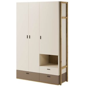 Nowość. szafa lenny 135x51x210 cm beż trufla – super cena