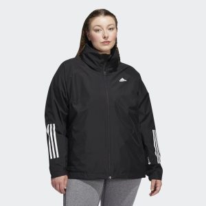 Nowość. kurtka przeciwdeszczowa bsc 3-stripes plus size w super cenie