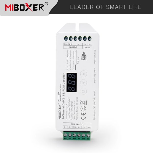 DMX 512 D2-CX 2-Channel Constant Voltage DMX512  RDM Decoder