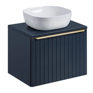 Nowość. szafka z umywalką santa fe 60 cm granat mat – super cena