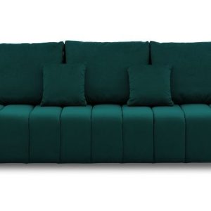 Nowość. modena kanapa z funkcją spania w butelkowej zieleni – super cena