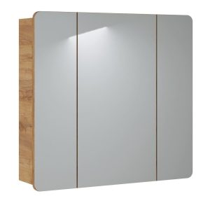 Szafka lustrzana aruba 3d 80x75 dąb craft połysk nowość. super cena