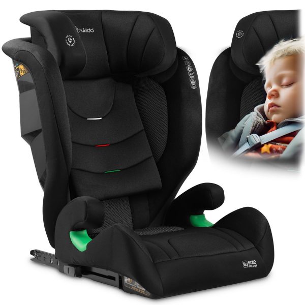 Fotelik samochodowy, Nukido, Louis Soft, czarny, 15-36 kg, ISOFIX