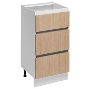 Nowość. szafka roma 40 cm, 3 szuflady, biały mat jodełka – super cena