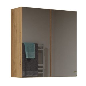 Nowość. szafka łazienkowa pola z lustrem 60 cm dąb artisan - super cena