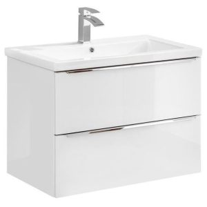 Nowość. szafka pod umywalkę capri 80 cm biały połysk w super cenie
