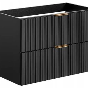 Nowość. szafka glamour adel 80 cm czarna mat – super cena