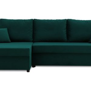 Nowość. narożnik paulo pro lewy 240 cm butelkowa zieleń super cena