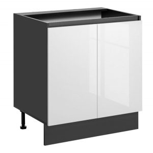 Nowość. szafka pod zlew dalia 80 cm biały/grafit połysk super cena