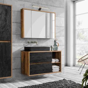 Nowość. hampton dąb wotan – 5-częściowy zestaw łazienkowy w super cenie