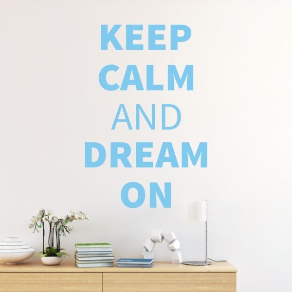 Szablon ścienny keep calm and dream on 19sm46