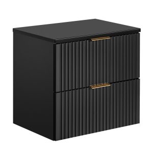 Nowość. szafka łazienkowa adel 60 cm czarny mat – super cena