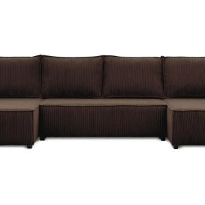 Nowość: narożnik lucca u 4-osobowy sztruksowy brązowy w super cenie