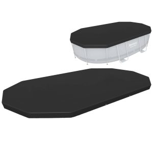 Nowość. Czarna pokrywa do basenu owalnego 427x250 cm w super cenie