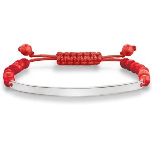 Biżuteria THOMAS SABO A003081410L21. Bransoletka, Kolor czerwony srebrny. Unisex.