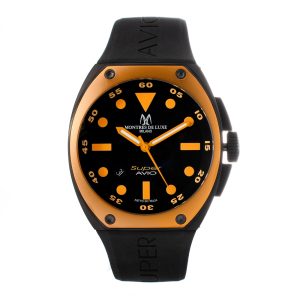 Zegarek MONTRES DE LUXE 09SA-BK-1002. Kwarcowy, Kolor czarny. Mężczyzna.