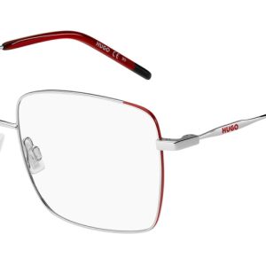 Okulary HUGO HG-1217-J2B. Okulary, Kolor czerwony srebrny. Kobieta.