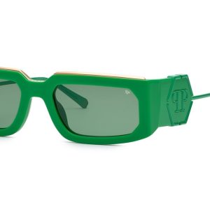 Okulary PHILIPP PLEIN SPP119M580859. Okulary przeciwsłoneczne, Kolor zielony. Unisex.