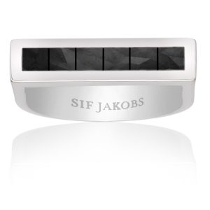 Biżuteria SIF JAKOBS R024-BK-56. Pierścionek, Kolor szary. Kobieta.