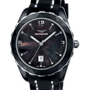 Zegarek SANDOZ 81270-95. Kwarcowy, Kolor czarny. Kobieta.