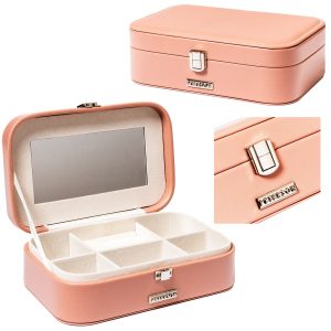 Stylowy organizer na biżuterię z lusterkiem - Peterson