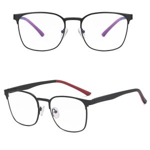 Solidne okulary zerówki do komputera BLUE LIGHT czarne z flexami 25126